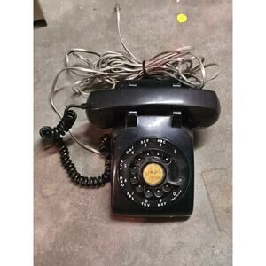 Vintage Western Electric Bell System Black Rotary Dial Desk Phone Model 500
